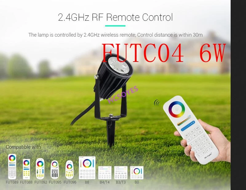 Milight FUTC04 6 Вт/FUTC05 25 Вт RGB+ CCT умный светодиодный светильник для сада AC 100 В~ 220 В для наружного зеленого пространства/парка/дороги/украшения