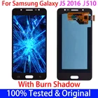 Оригинальный ЖК-дисплей с ожоговым тенем для Samsung Galaxy J5 2016 J510 SM-J510F J510FN J510Y, ЖК-дисплей с сенсорным экраном и дигитайзером в сборе