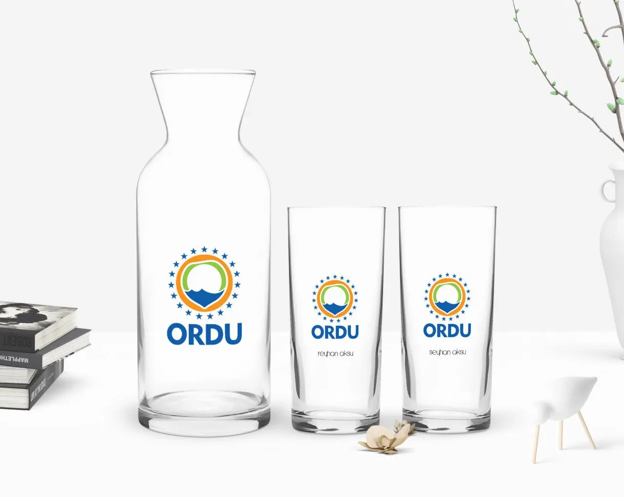 

Персонализированные Цветные принты в армейском стиле туристический двойной Arrack чашки и графин подарок Seti-1