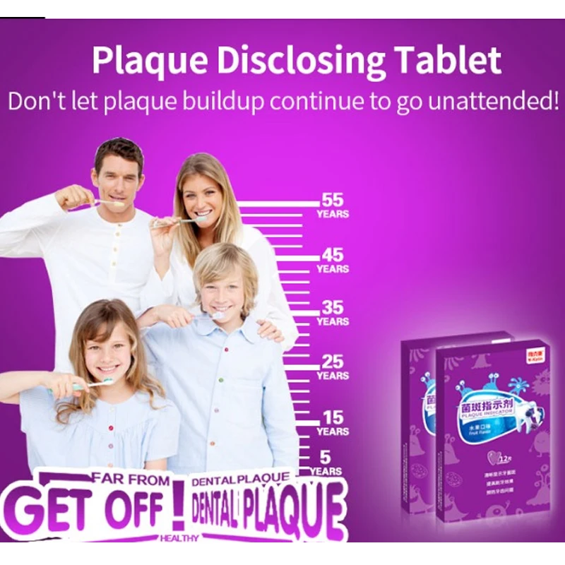 Стоматологический раскрывающий зубной налет Y-Kelin таблетки обнаруживающий агент