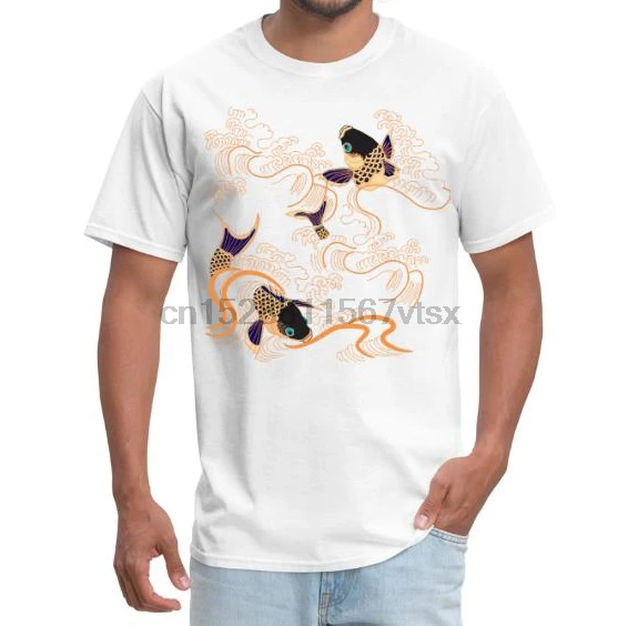 Мужская футболка Koi Fish-Japan-Japanese-Tattoo-Art-Мужская (1) Футболка с принтом Футболки |
