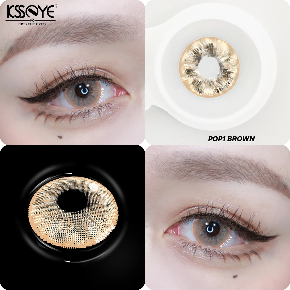 Ksseye Новое поступление мягкие цветные контактные линзы поп-новости 2 тона