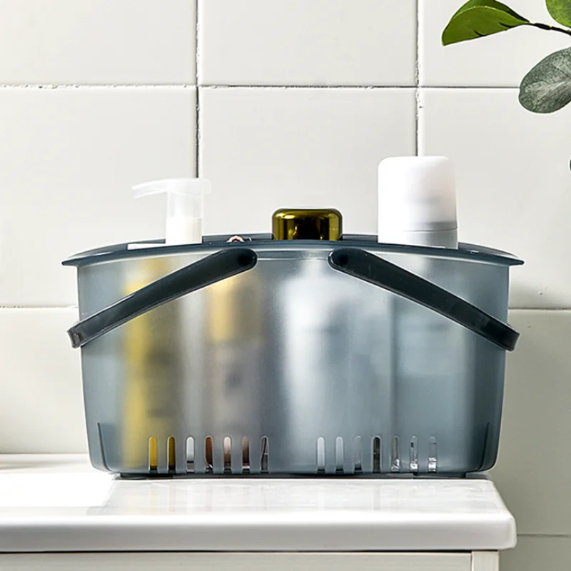 

Portable Bath Basket Dormitory Bathroom Bath Basket Toiletries Bath Blue Korean Toilet Storage Box Laundry Basket Storage