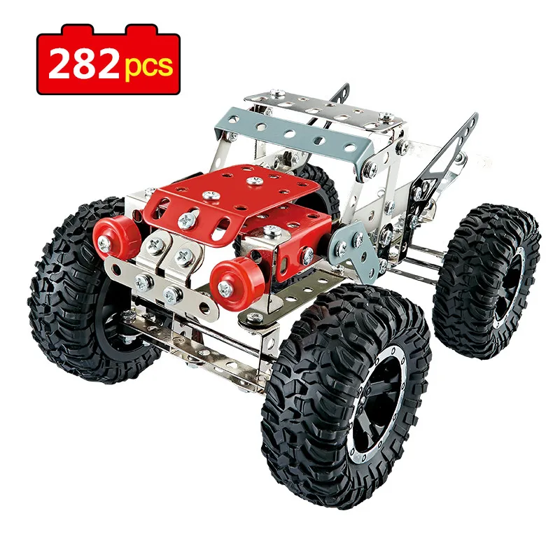 282 шт. город серии Создатель автомобиля металлические строительные блоки 6 in1