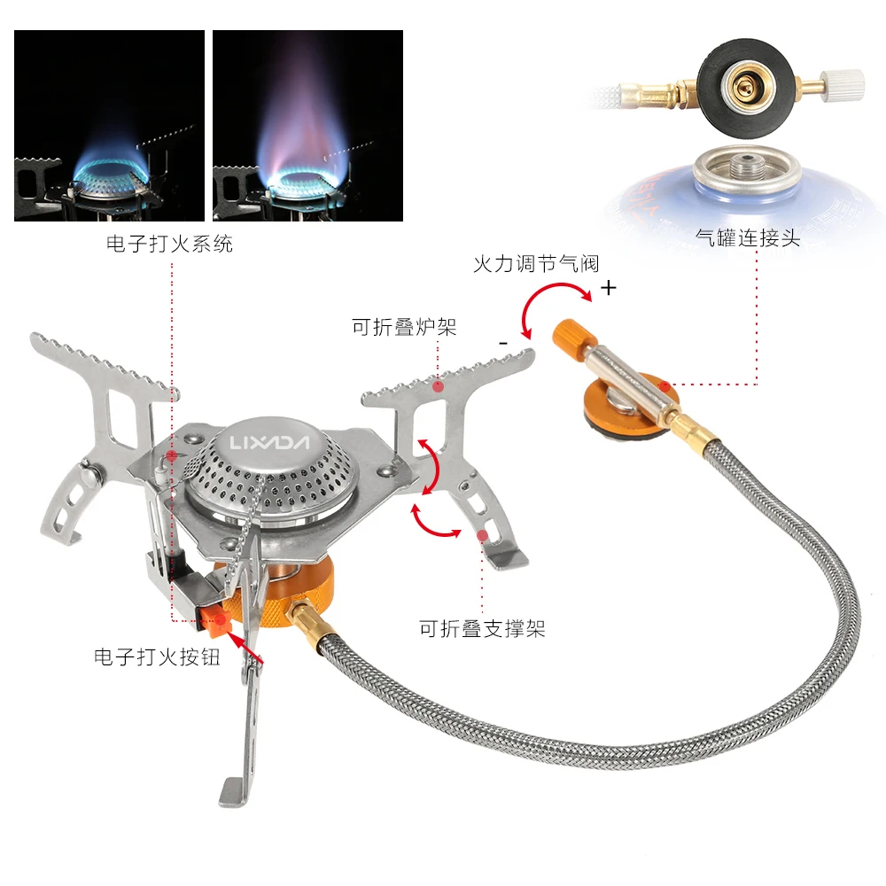 Газовая плита Lixada 3000 Вт складная с коробкой | Спорт и развлечения