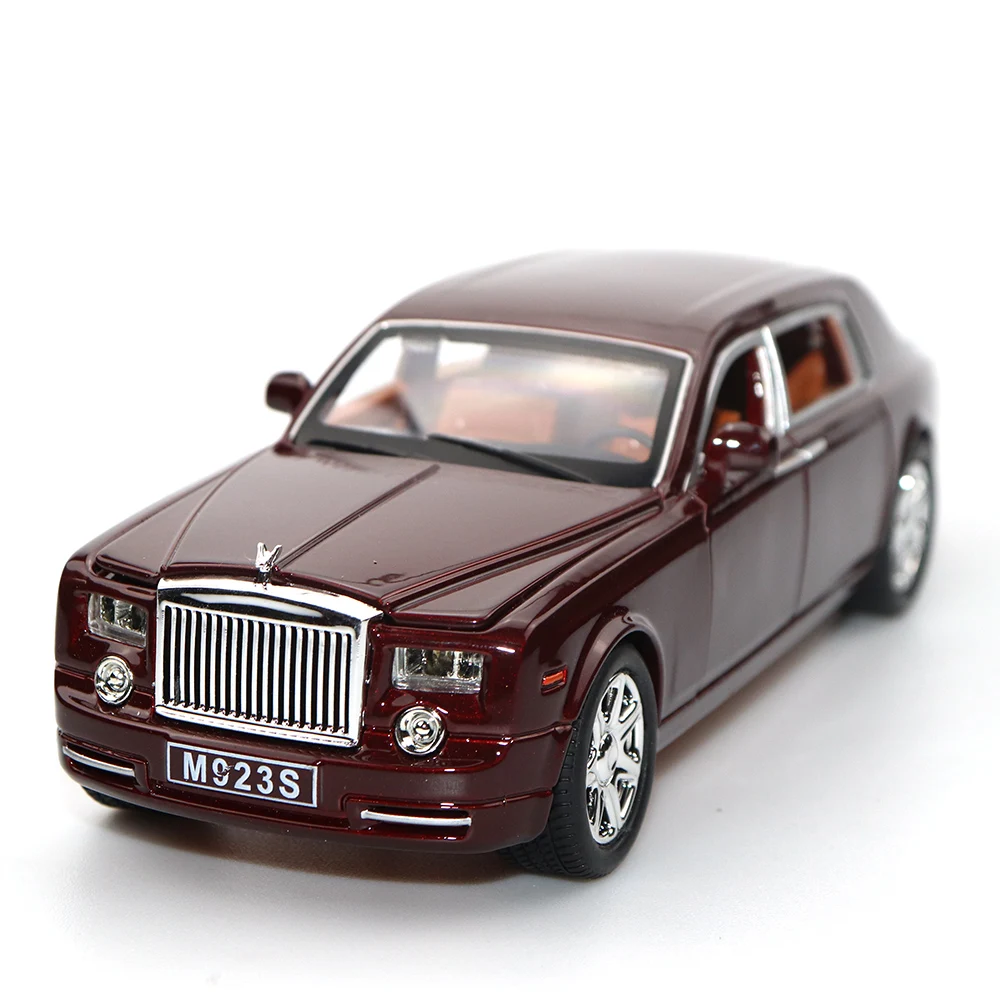 Модель 1/24 года. Модель Rolls-Royce из красного металла. Модель высокого масштаба. Модель для моделирования автомобиля. Игрушечный подарок из сплава