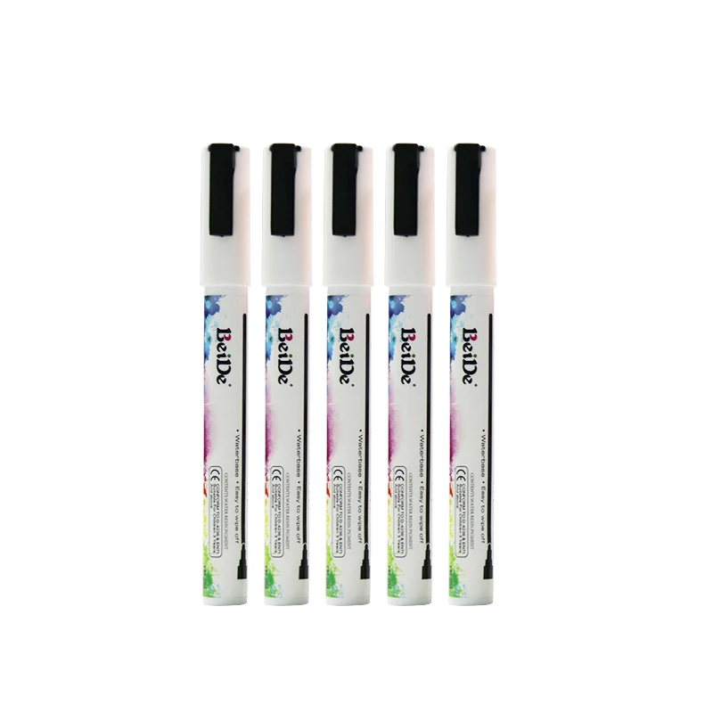 BeiDe White Marker Pen Waterbase Easy To Wipe Off Liquid Chalk Set Writing On Glass Windows Glossy Board Blackboard | Канцтовары для