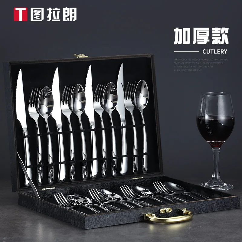 

Stout Reusable Cutlery Set Spatula Heat Resistant Stainless Steel Cutlery Steak Silver Juego De Cubiertos Dinnerware DE50CJ