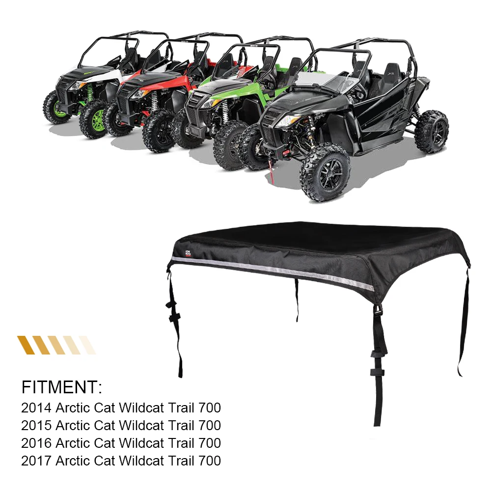 KEMIMOTO UTV мягкая крыша верхняя Защита от солнца дождевик для Arctic Cat Wildcat Trail Sport 700