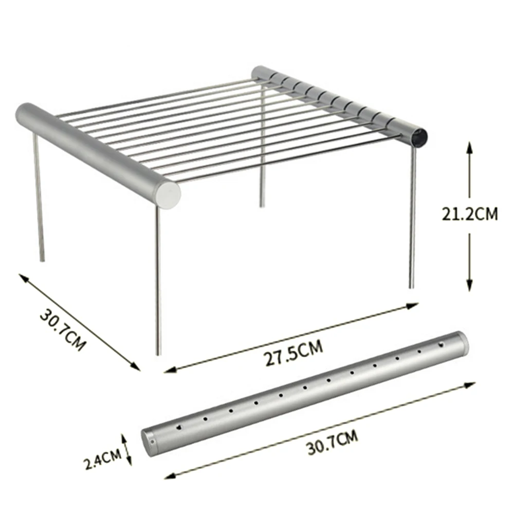 

2020 New Outdoor Portable BBQ Camping Grill Folding Compact Stainless Steel Charcoal Barbeque Grill Detachable Grill Stove