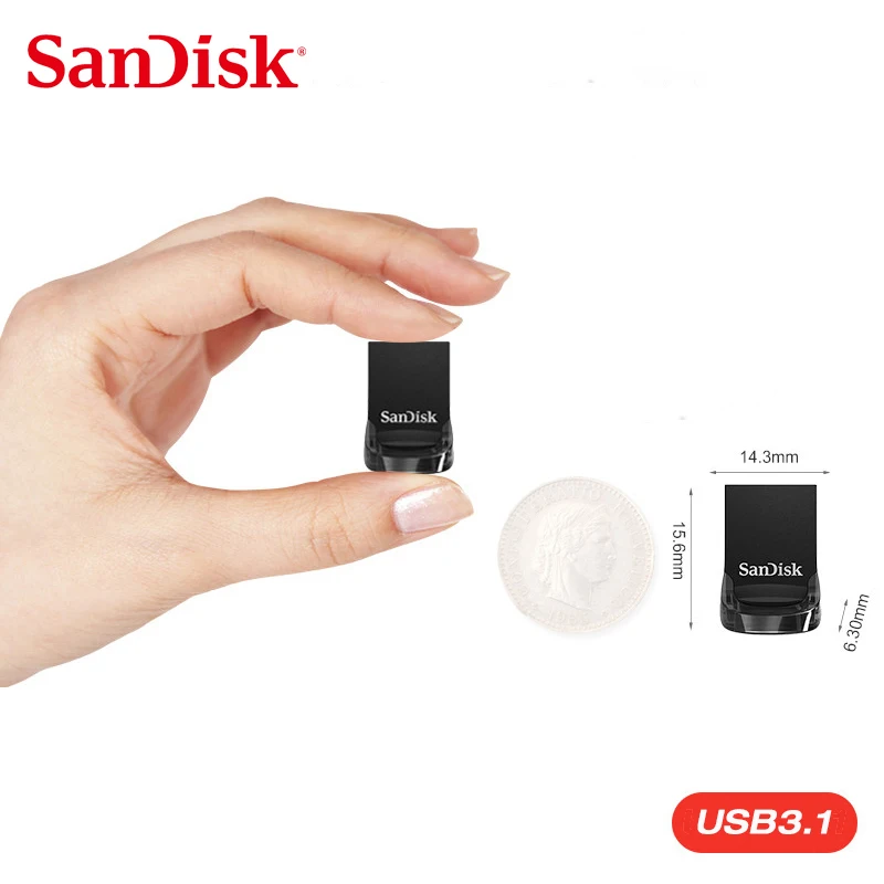 Двойной Флеш накопитель SanDisk CZ430 USB флэш память Drive128Gb 64 Гб Скорость считывания: до