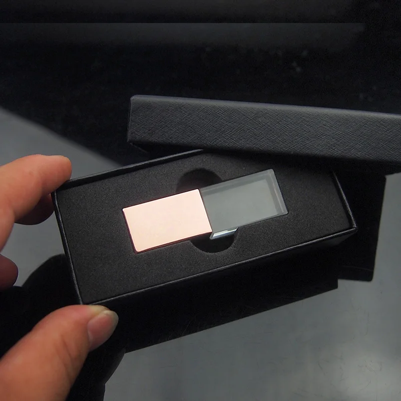 Розовое золото кристалл Usb с коробкой карта памяти флеш накопитель 4 ГБ 8 16 32