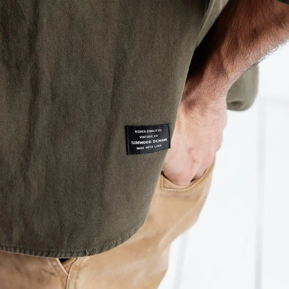 Мужская повседневная рубашка SIMWOOD теплая из 100% хлопка высокого качества