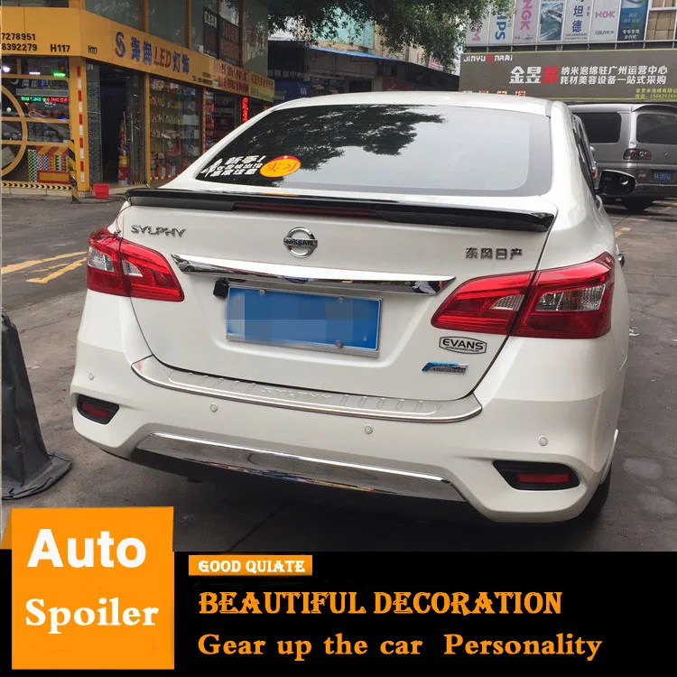 Спойлер для 2012 2018 Nissan Sentra SYLPHY с стоп сигналами 2015 ABS материал заднего крыла