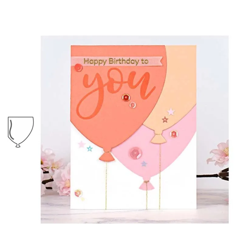 

Reunion Celebrate Balloon Shape Metal Cutting Dies Scrapbooking Craft DIY Mold Die Cut Stencil Card Make Mould Sheet Decoration