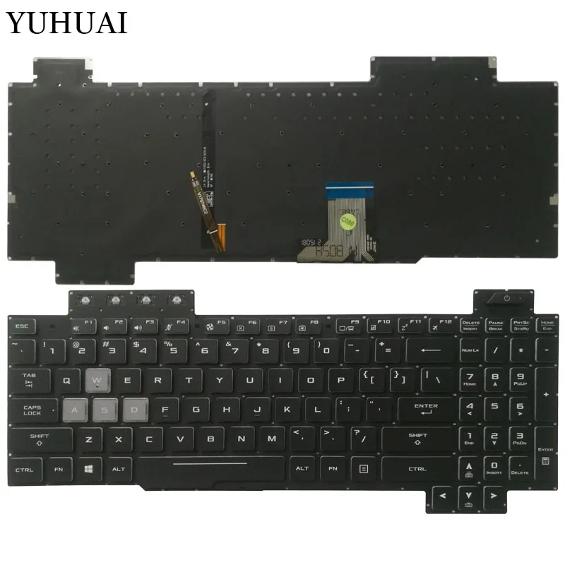 Новая американская, с задней подсветкой Клавиатура для ноутбука Asus TUF Gaming FX505 FX505GD FX505GE FX505GM FX86 клавиатура