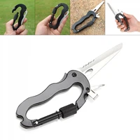 5 in 1 multifunction portable edc climbing carabiner hook pocket military survival tool gear multi tool buckle locks