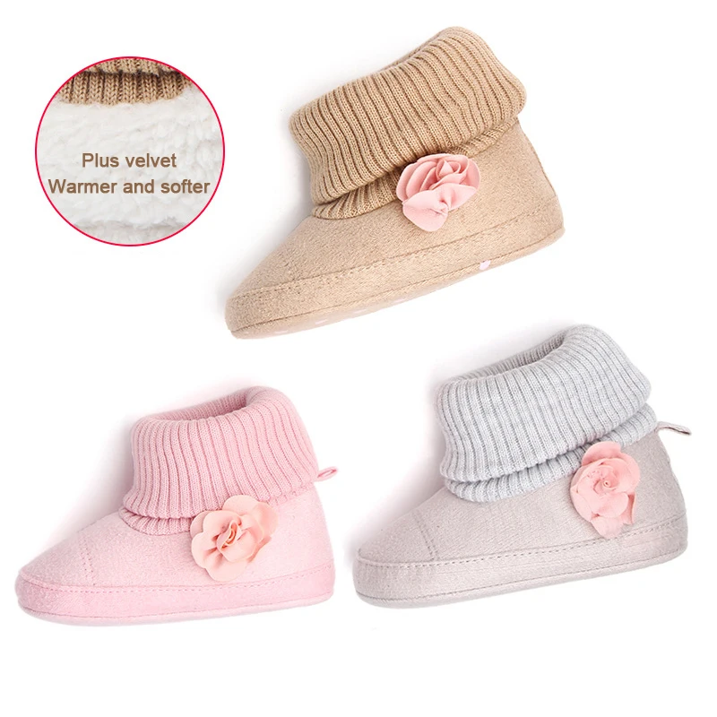 Милая зимняя обувь для новорожденных девочек теплые зимние сапоги малышей с