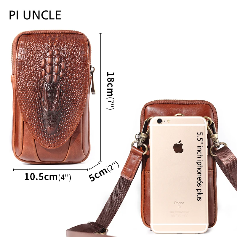 2020 New Genuine Leather Men's Crossbody Shoulder bag Vintage Cowhide Messenger Bag for male Casual Handbag Belt Phone Pouch |