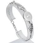 Новые ювелирные изделия с кнопкой-застежкой металлические Крылья 18 мм браслет-застежка Регулируемая цепочка браслеты с пуговицами ювелирные изделия