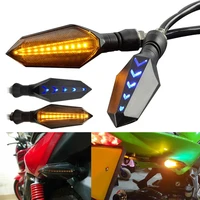 2pcs universal flowing water motorcycle led turn signal indicator light lamp