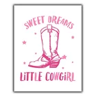 Оловянная табличка Sweet Dreams с маленьким ковбойцем, настенное украшение, винтажный Алюминиевый металлический знак в стиле ретро