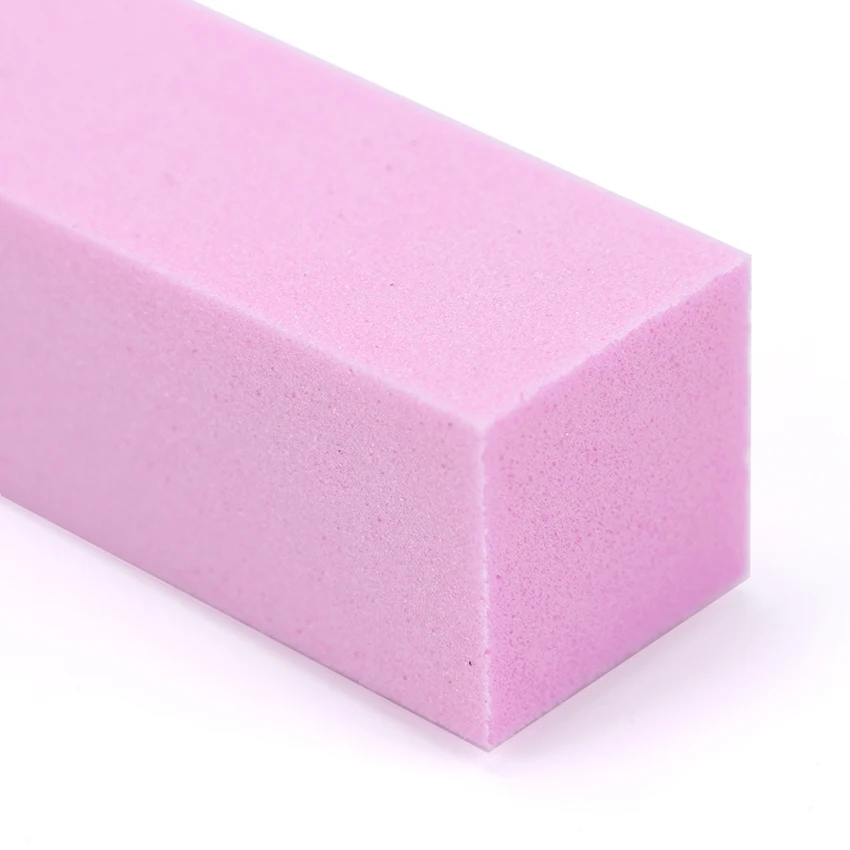 10 шт./компл. розовый четырехлицевая абразивная губка для ногтей буферы Блок