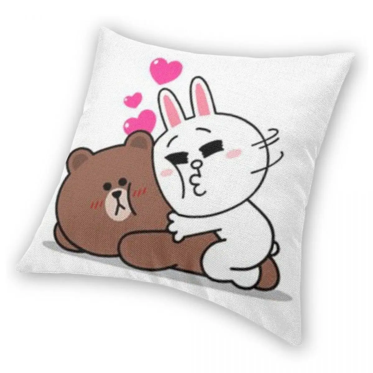 Brown Cony Square Pillowcase Polyester Linen Velvet Pattern Zip Decor Pillow Case Sofa Seater Cushion Cover 18" | Дом и сад