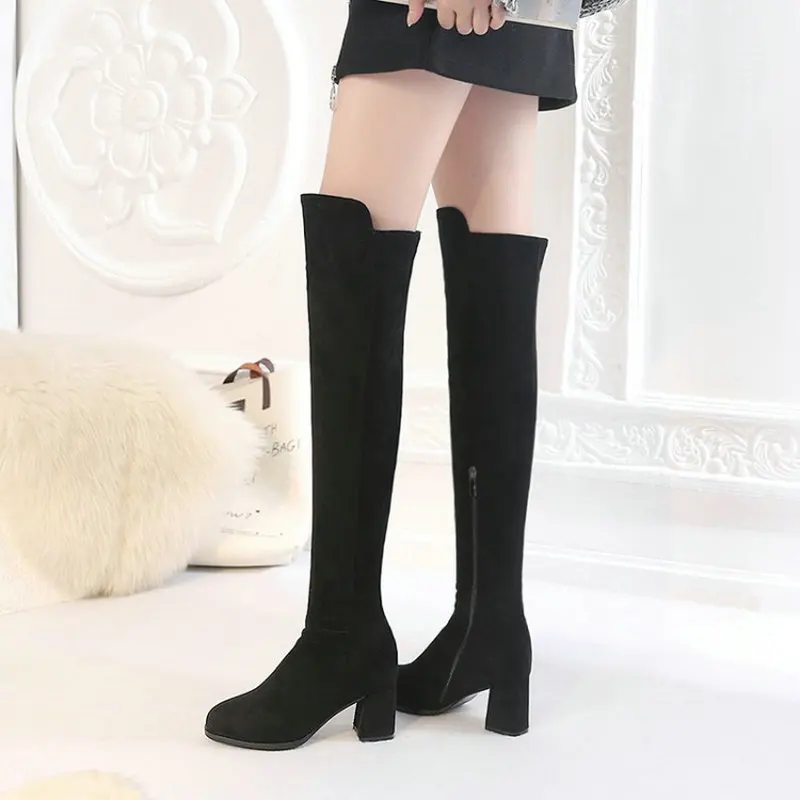 Женские сапоги на платформе ZawsThia Сапоги выше колена высоком устойчивом каблуке