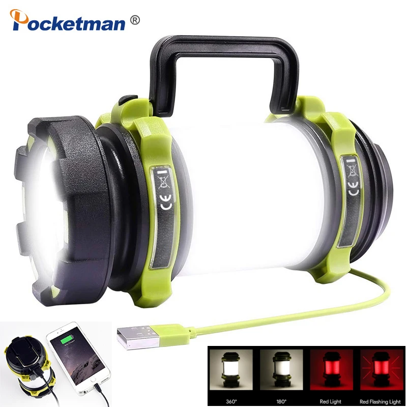 

20000LM LED Camping Lantern USB Rechargeable Flashlight Waterproof Lantern for Hurricane Emergency Hiking Fishing with Batteries