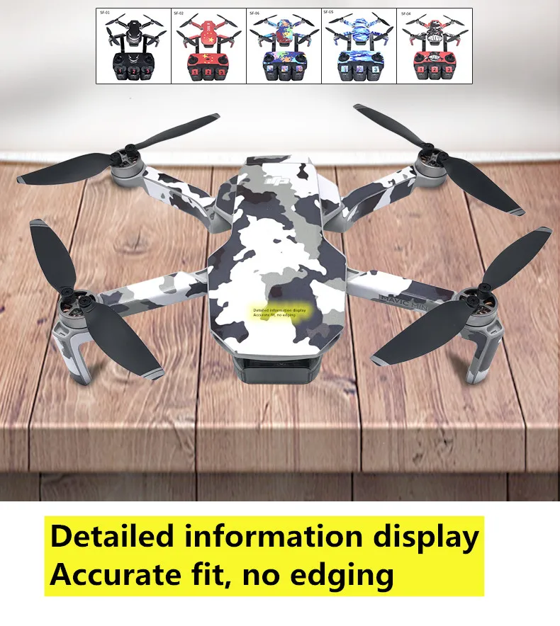 DJI Mavic Mini Royal мини-наклейка на корпус с пультом дистанционного управления все включено защитная пленка флуоресцентная Водонепроницаемая импортная бесшовная Защита от царапин