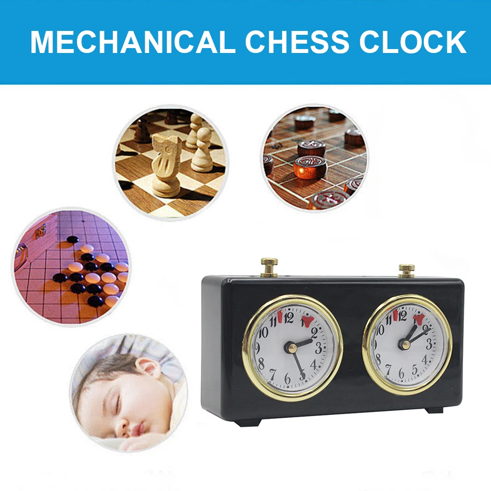

International Checkers Analog Chess Clock - Mechanical Chess Clocks Garde - Chess Clock Count Up Down Game Accessory
