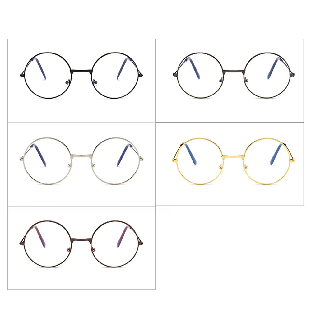

Fashion Vintage Metal Frame Clear Lens Glasses Nerd Geek Eyewear Eyeglasses Oversized Round Circle Eye Glasses
