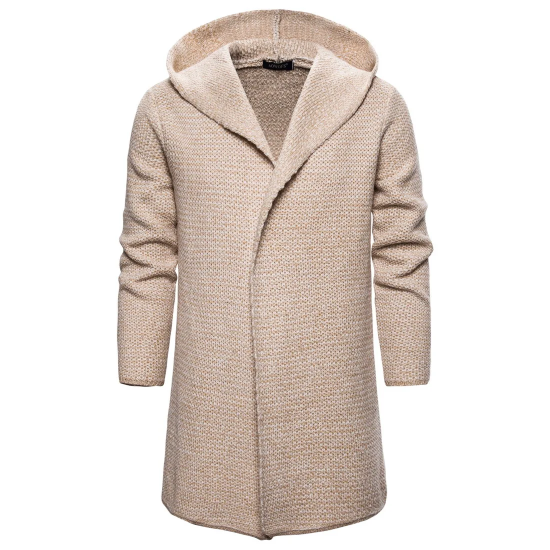 

2019 autumn new men's fashion hooded cardigan sweater jacket trend knit sweater black sweater