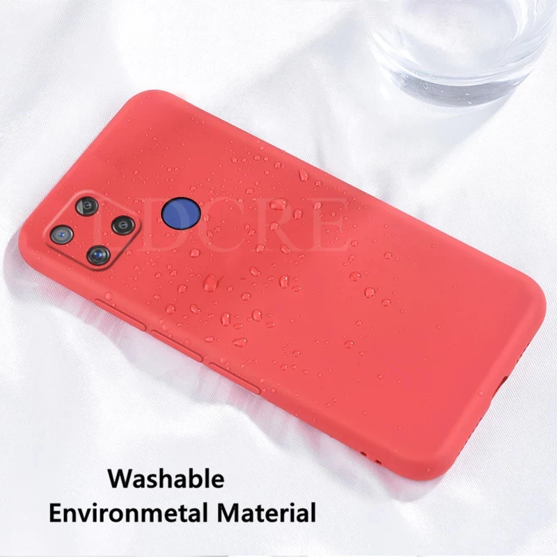 original case for realme c21 case rubber liquid silicone shockproof cover for realme c21 case for realme c15 realme narzo 30a free global shipping