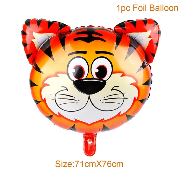 Tiger Balloon Патио сафари животные баннер джунгли вечерние украшения для вечеринки в стиле сафари Декор джунгли животные первый день рождения Декор Дикие один - Цвет: Tiger Balloon