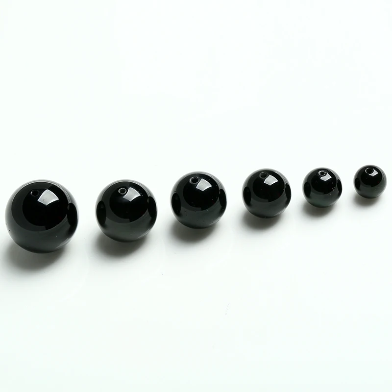 Аутентичные DIY ювелирные изделия ручной работы 4-18 мм натуральный обсидиан