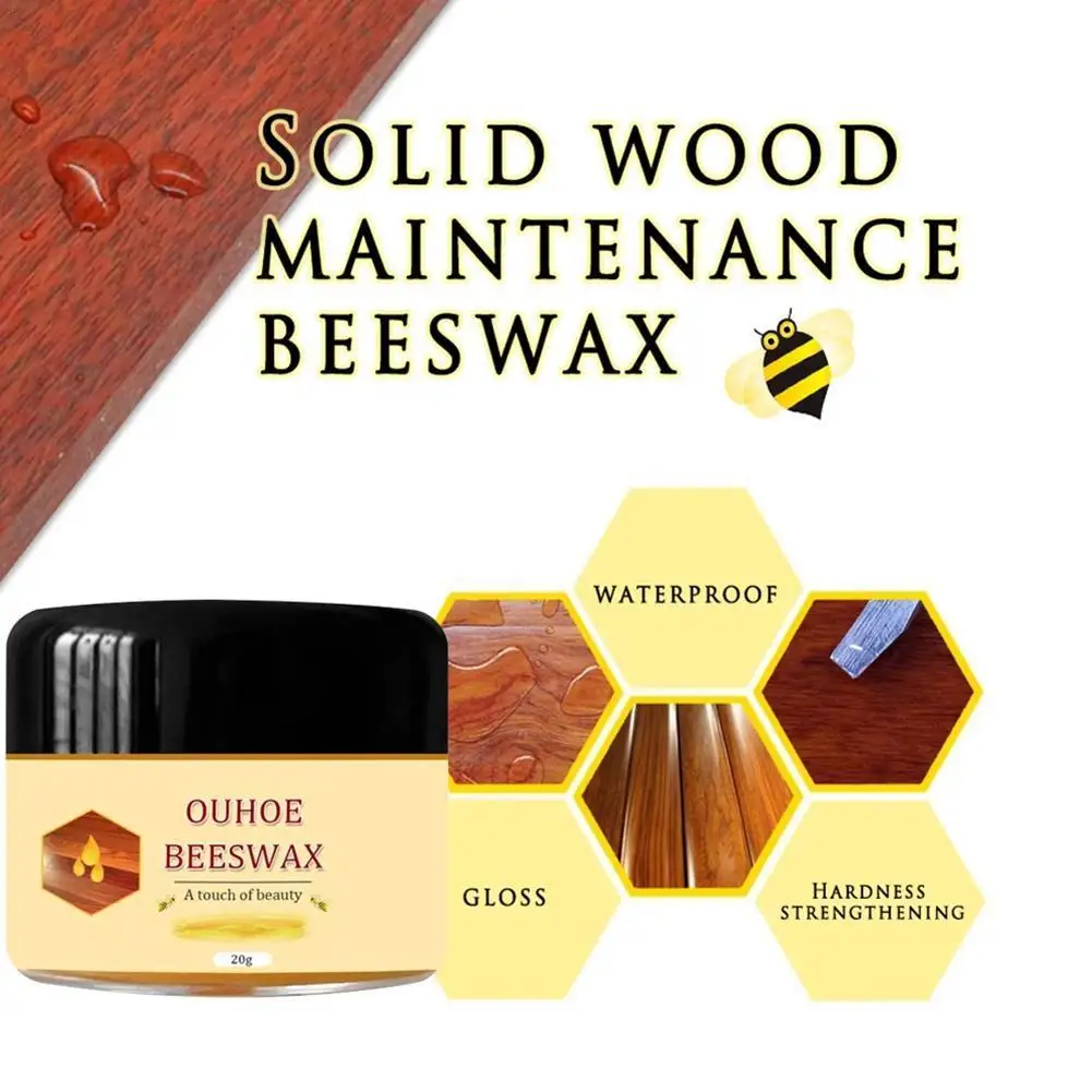 

Practical Beeswax Cleaner Wood Seasoning Beeswax Wood Furniture Waterproof Polished Maintenance Care Wear Care Cleaning S2J2