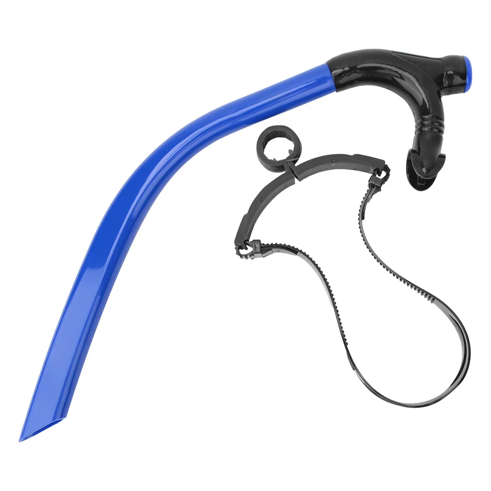 

Silicone Swimming Front Breathing Tube Training Professional Adults Snorkel Diving Tube(Blue)