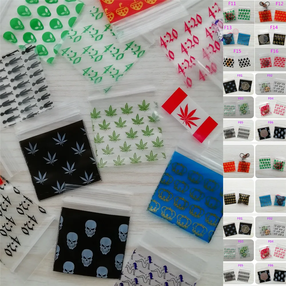 500 шт Пластиковые Ziplock Сумки 1000 шт маленькие tabocco Resealable сумки много молния замок дизайн сумки F0116