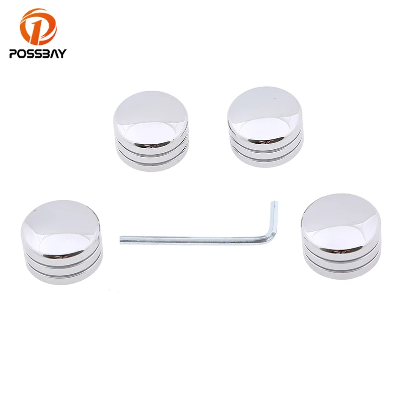 4 шт./компл. крышки болтов с головкой мотоцикла POSSBAY боковой чехол свечой