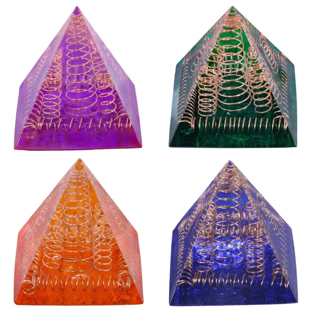 TUMBEELLUWA исцеляющая кристаллическая медная проволока оргонит пирамида