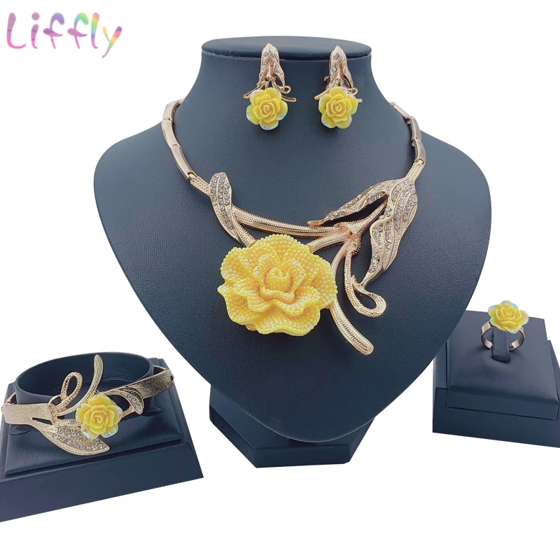 Женский свадебный комплект ювелирных изделий в африканском стиле с подвеской