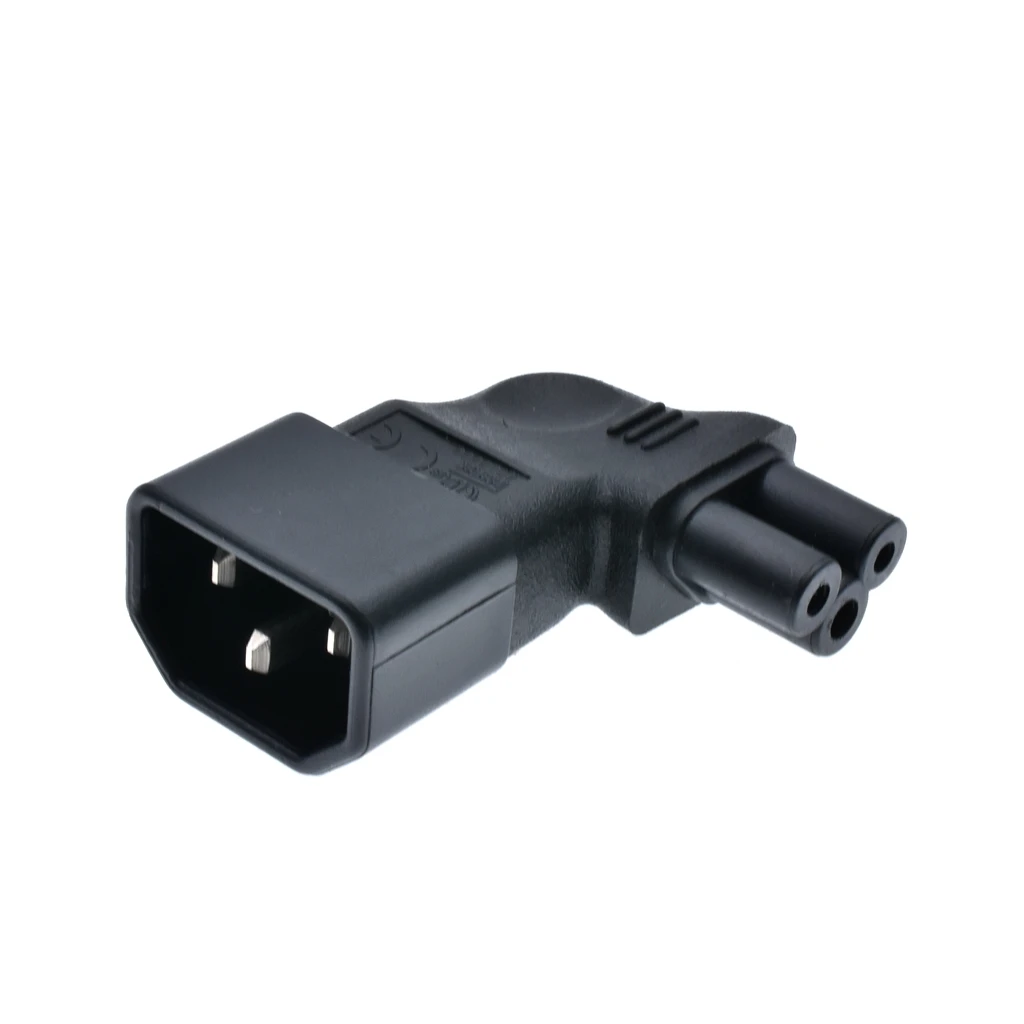 C14-C5 IEC 320 C14 на C5 адаптер переменного тока под прямым углом 3 полюсный штекер гнездо