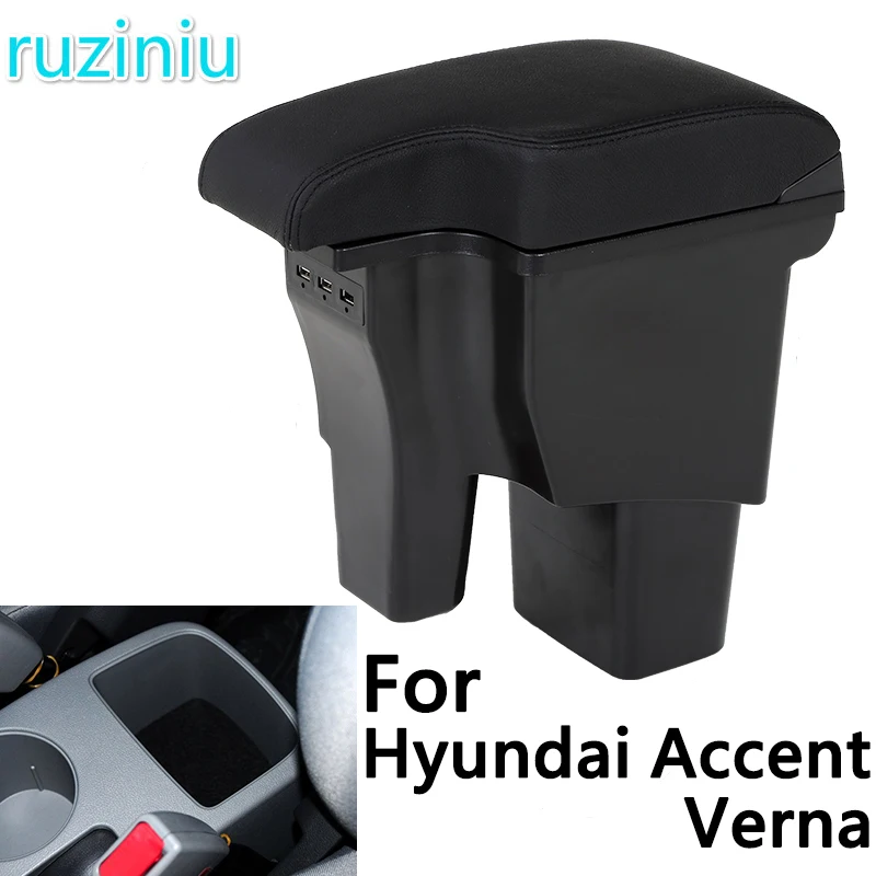 

Central Store Content Box For Hyundai Solaris/Verna/Accent Armrest Box With Cup Holder Ashtray Car-styling Accessory