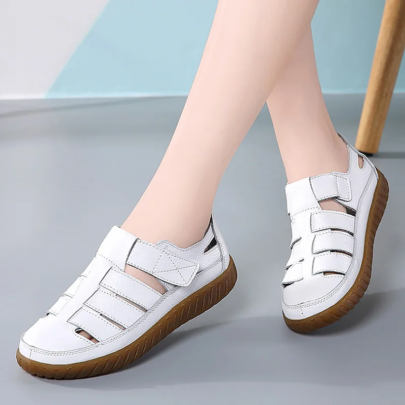 Женские кожаные ботинки на плоской подошве большие размеры|Боссоножки и