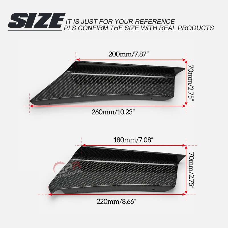 4 шт. сплиттер для переднего бампера из углеродного волокна|Подшипники