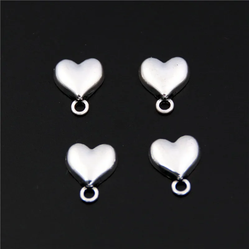50 шт серебряный цвет подвеска в форме сердца любовь соединитель подвески для DIY