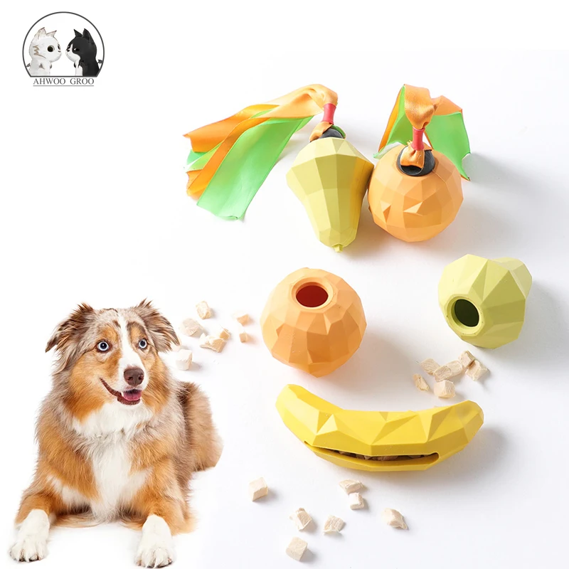 Фруктовая игрушка для собак дозатор жевания утечка еды пищащих Кормушка Для