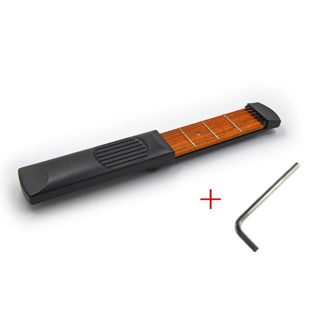 

​1pc Pocket Guitar Adjust Rod Cloth Bag Portable Pocket Acoustic Guitar Practice Tool 4 Fret Beginner Chord Trainer For Training
